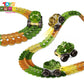 Green and brown plastic car track toy 