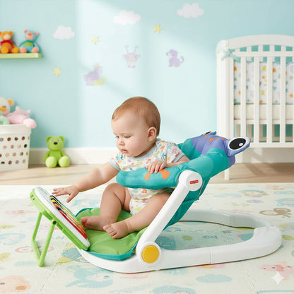 مقعد أطفال قابل للطي مع مركز أنشطة البيانو