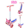 سكوتر كورومي قابل للطي والتعديل مع الضوء والموسيقى! - Pink & Purple