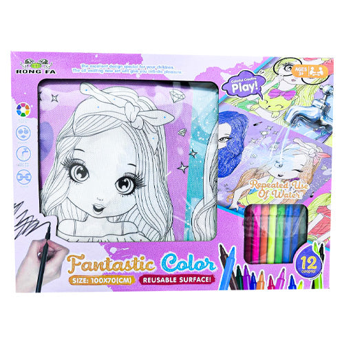 Washable coloring mat