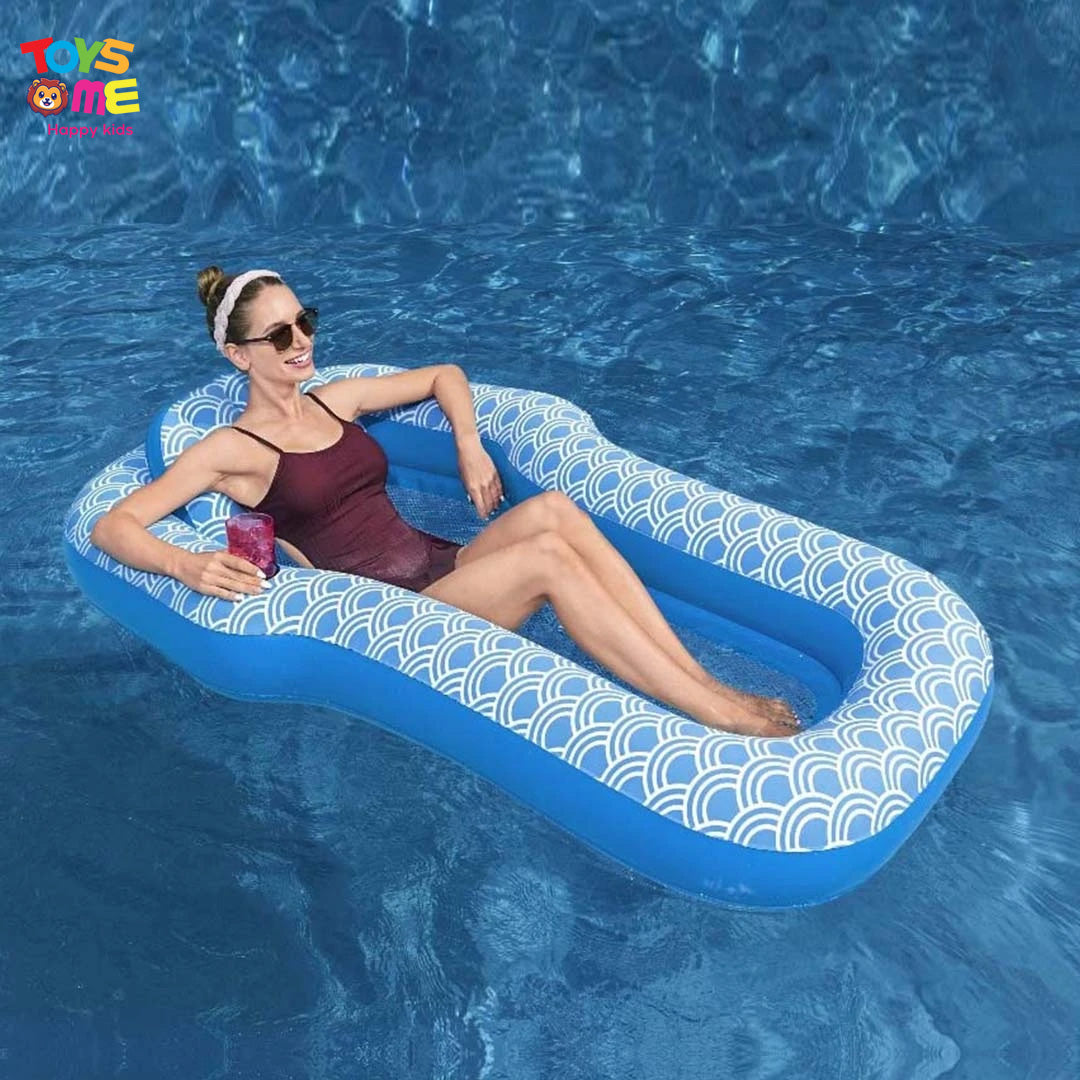 Inflatable swimming bed