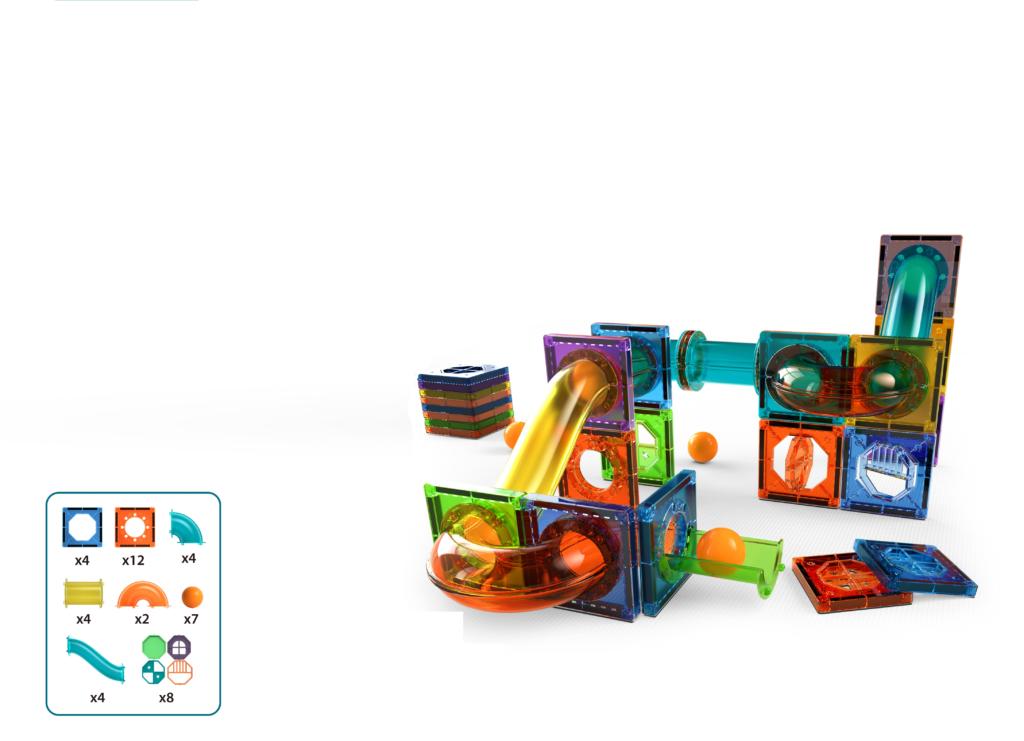 45 colorful magnetic ball building blocks