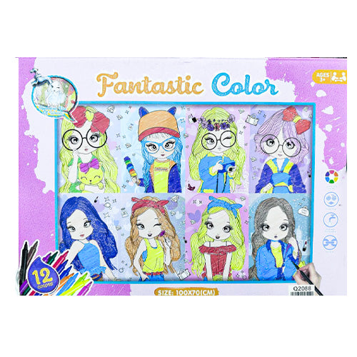 Washable coloring mat