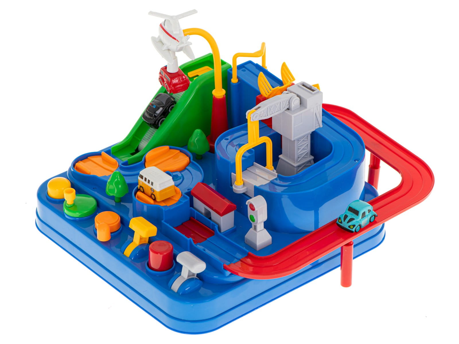 Hapster's Plastic Rescue City Park Obstacle Ride Toy 