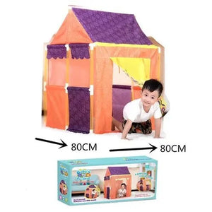 خيمة جنة الأطفال بألوان برتقالي وأرجواني – ملاذ مرح وآمن للصغار