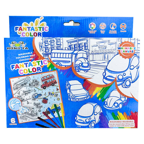 Washable coloring mat