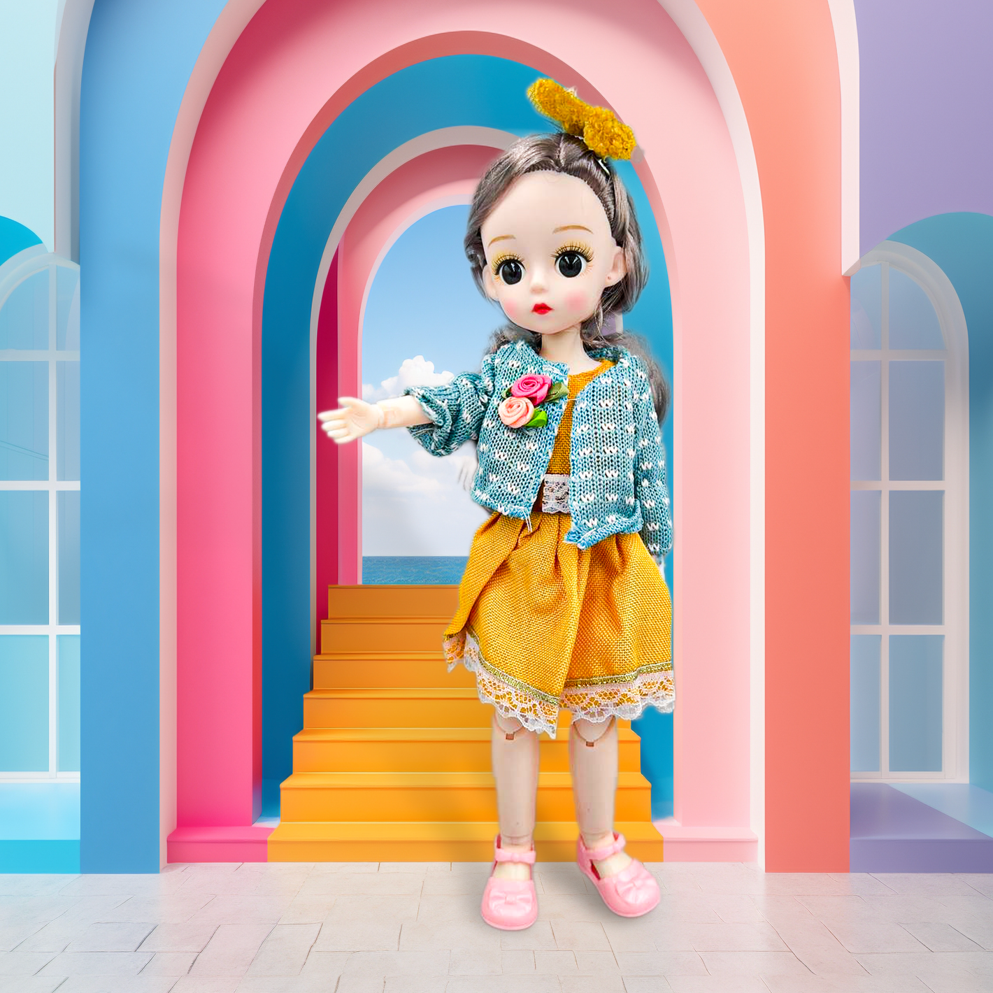 دمى الأميرة المتحركة BJD مقاس 30 سم للأطفال