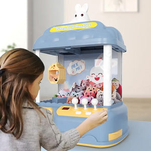 آلة المخلب للأطفال، مليئة بالألعاب الصغيرة، وردية اللون