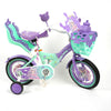دراجة  للأطفال مع سلة وعجلات تدريب - Purple