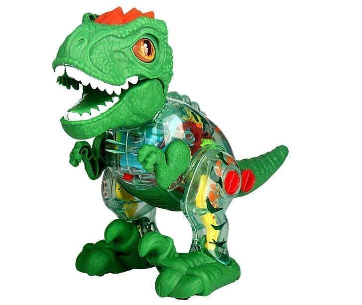 Electronic walking dinosaur toy