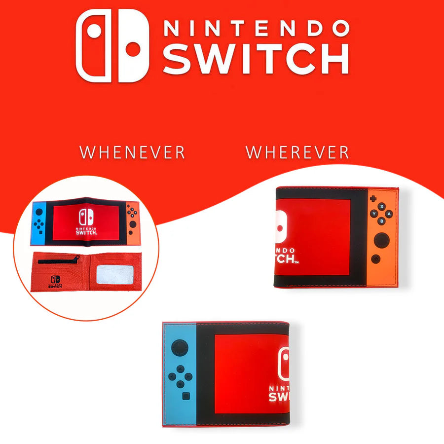 محفظة جلد PU بطبعة Nintendo switch