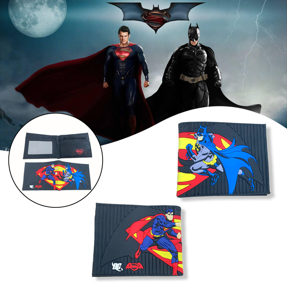 محفظة من جلد البولي يوريثان مطبوعة بطبعات سوبرمان وباتمان 18