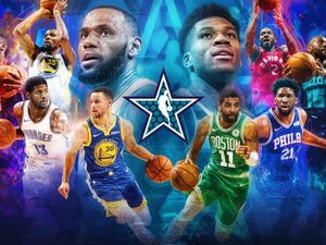 بوستر نجوم دوري (8 بوسترات متنوعة) NBA - تصميم مميز للاعبين الأسطوريين
