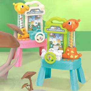 لعبة تفاعلية لالتقاط لغز الزرافة - طاولة أنشطة مضيئة وموسيقى ولوحة رسم