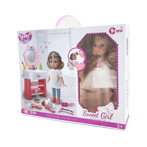أزياء الفتاة الحلوة – دمية أنيقة مع طاولة