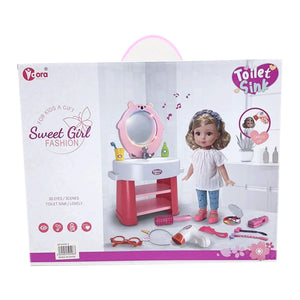 أزياء الفتاة الحلوة – دمية أنيقة مع طاولة