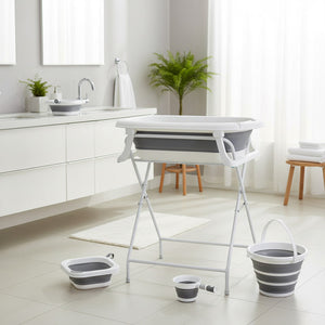 مجموعة حمام الأطفال القابلة للطي