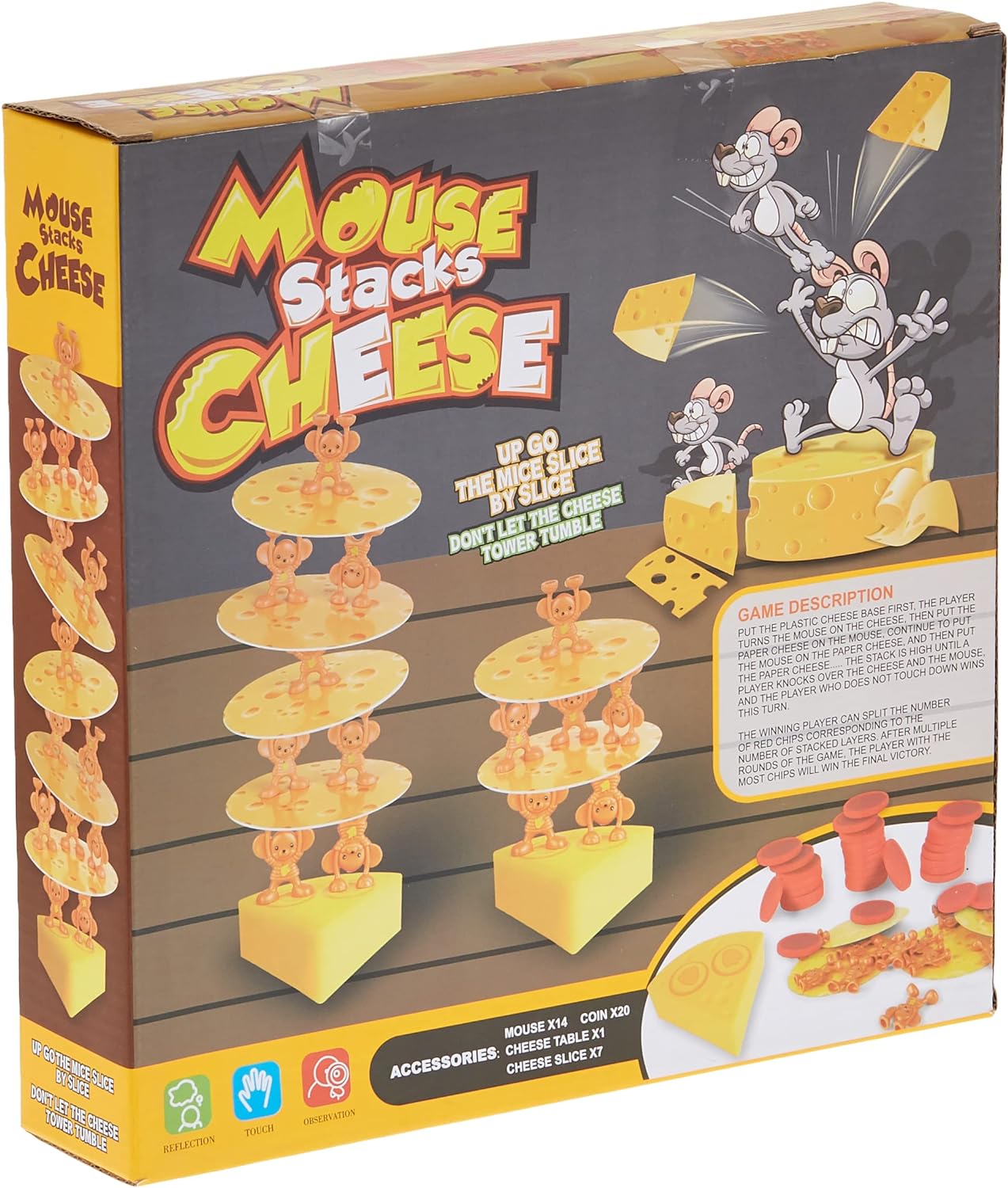 Power Joy, Mouse Game, and Cheese Stack