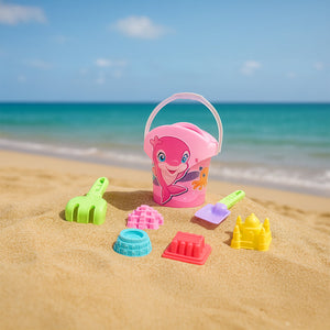 لعبة شاطئ رملية للأطفال مكونة من 7 قطع بتصميم لطيف للعب في الهواء الطلق