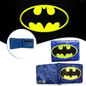 محفظة باتمان الجلدية مع الشعار بالون الأزرق 17