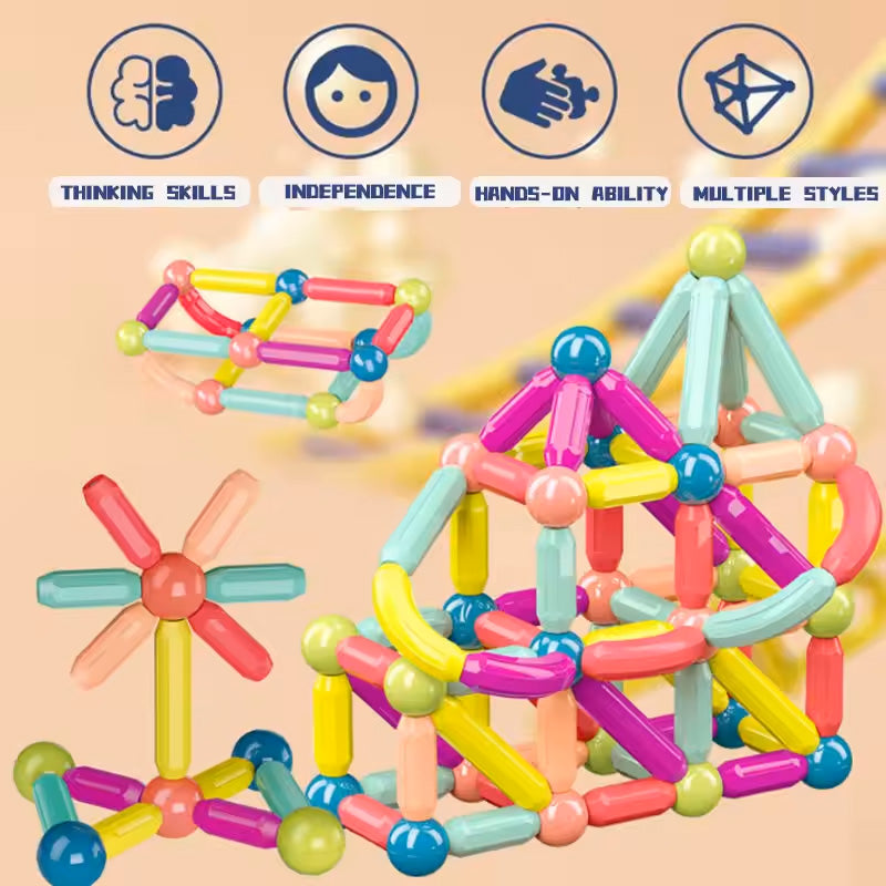 Magnetic sticks with balls – 36 pieces