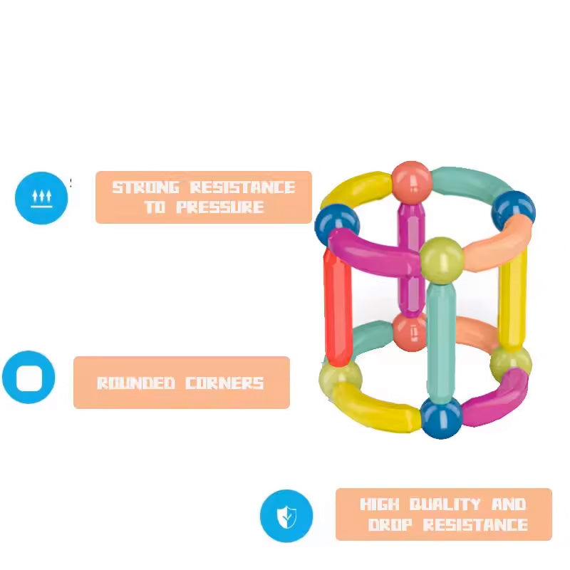 Magnetic sticks with balls – 36 pieces