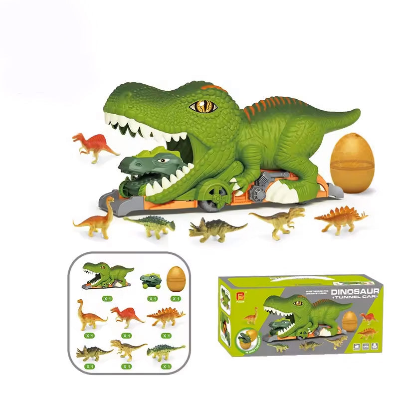 Dinosaur tunnel cars for kids