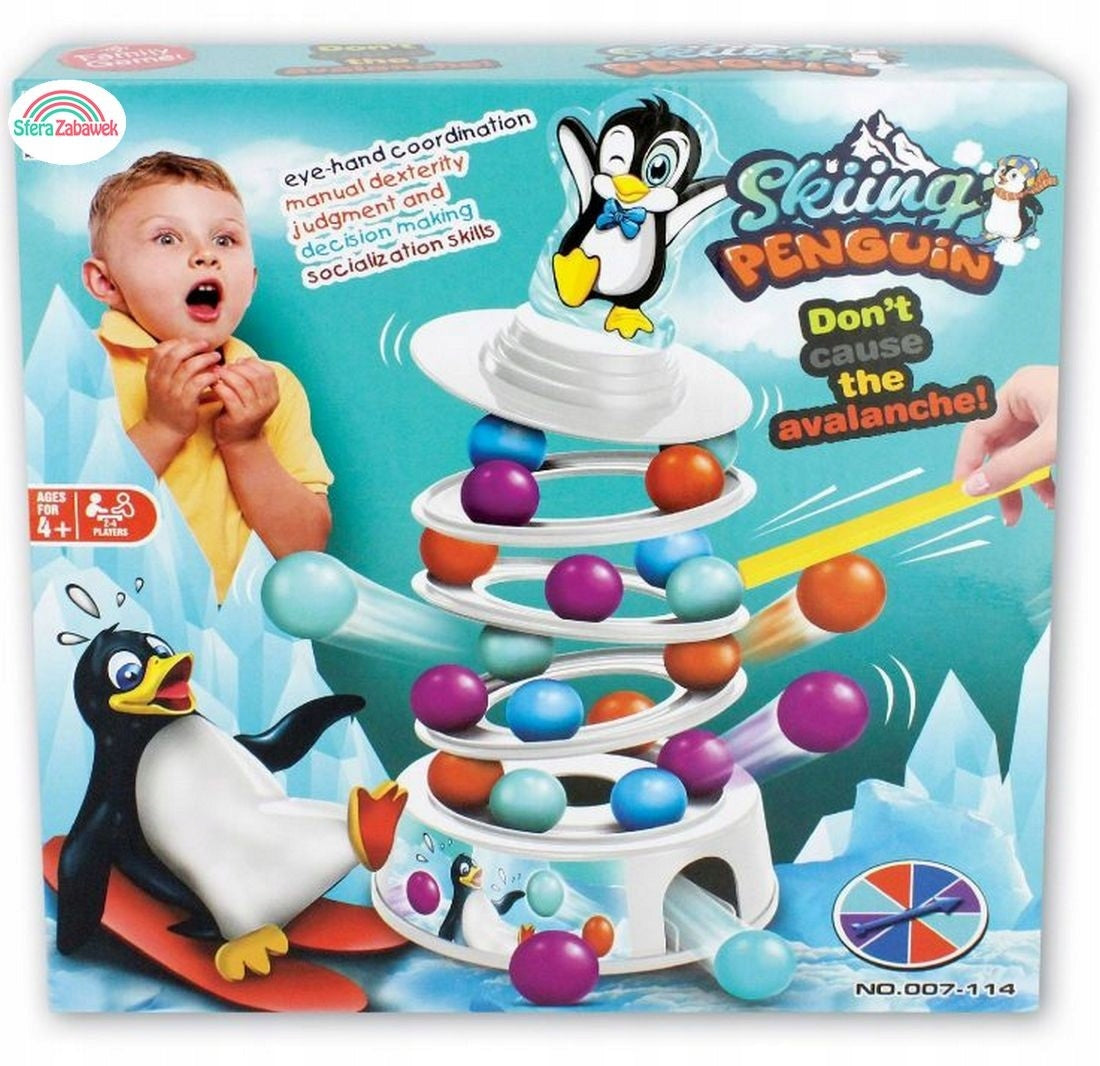 Interactive, penguin skate ball game 