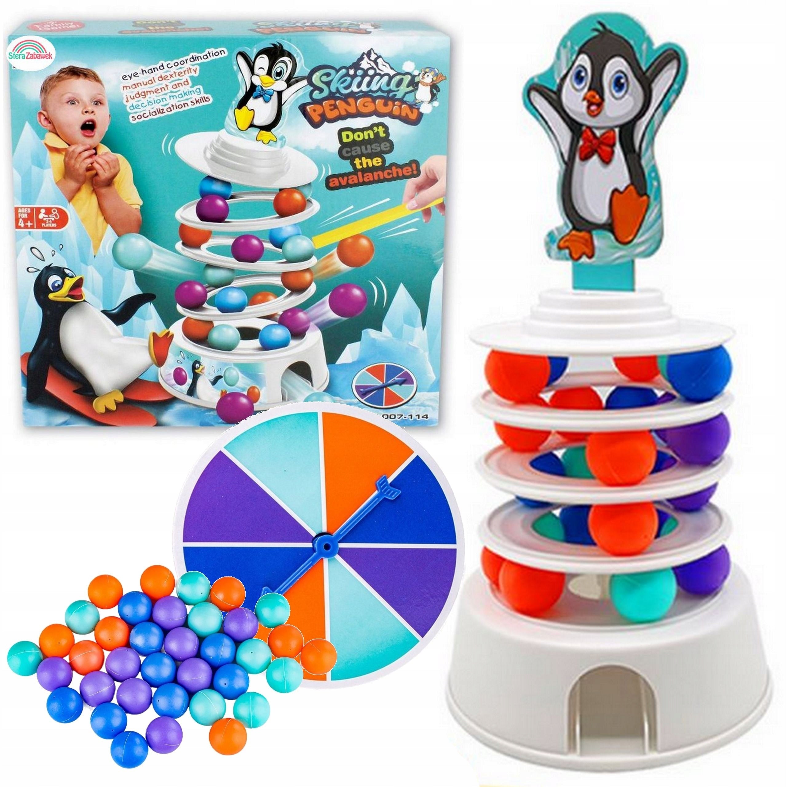 Interactive, penguin skate ball game 