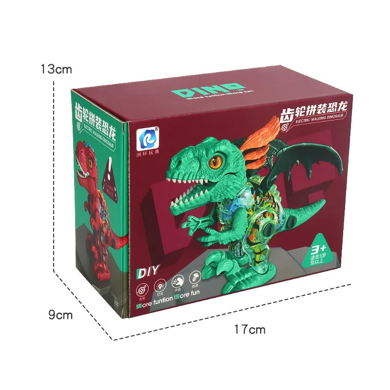 Electronic walking dinosaur toy