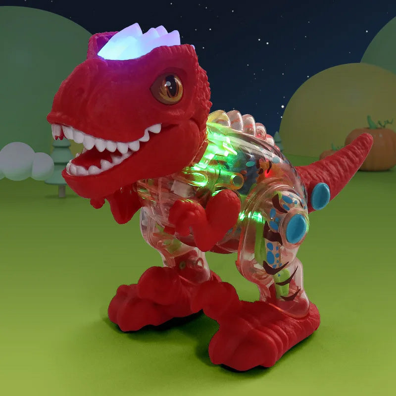 Electronic walking dinosaur toy