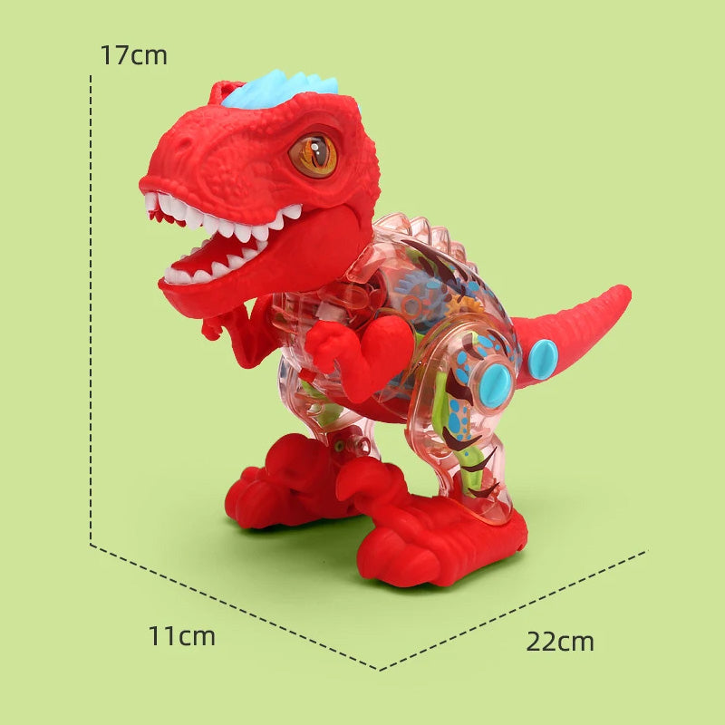 Electronic walking dinosaur toy