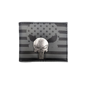 المحفظة الجلدية المعاقب الجمجمة32