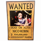 مجموعة بوسترات  (8 بوسترات متنوعة) "WANTED" لأنمي ون بيس