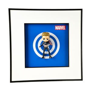 إطار فني لشخصية كابتن أمريكا بتصميم مارفل كرتوني عصري