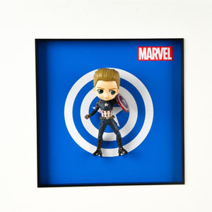 إطار فني لشخصية كابتن أمريكا بتصميم مارفل كرتوني عصري