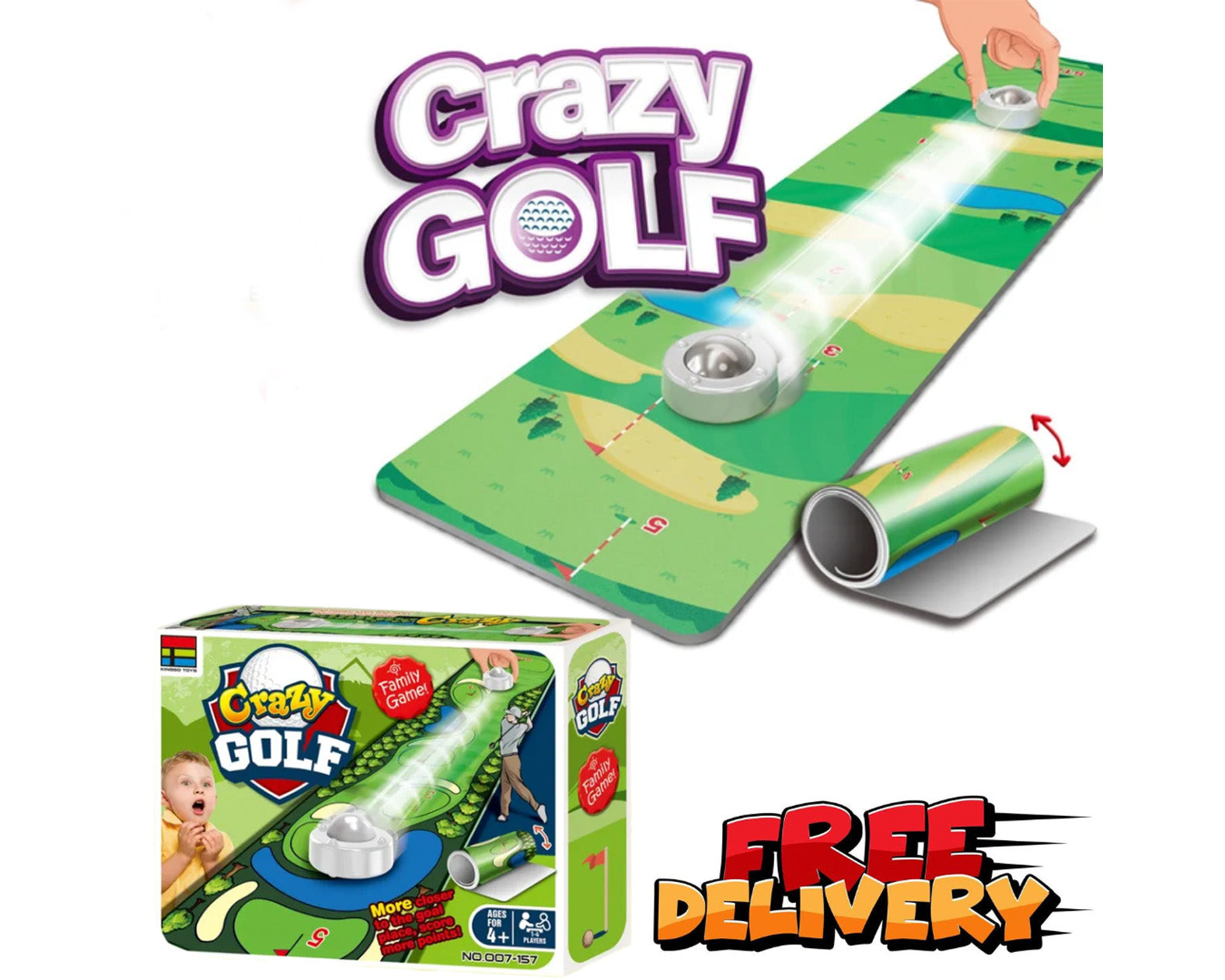 Tabletop mini golf game set