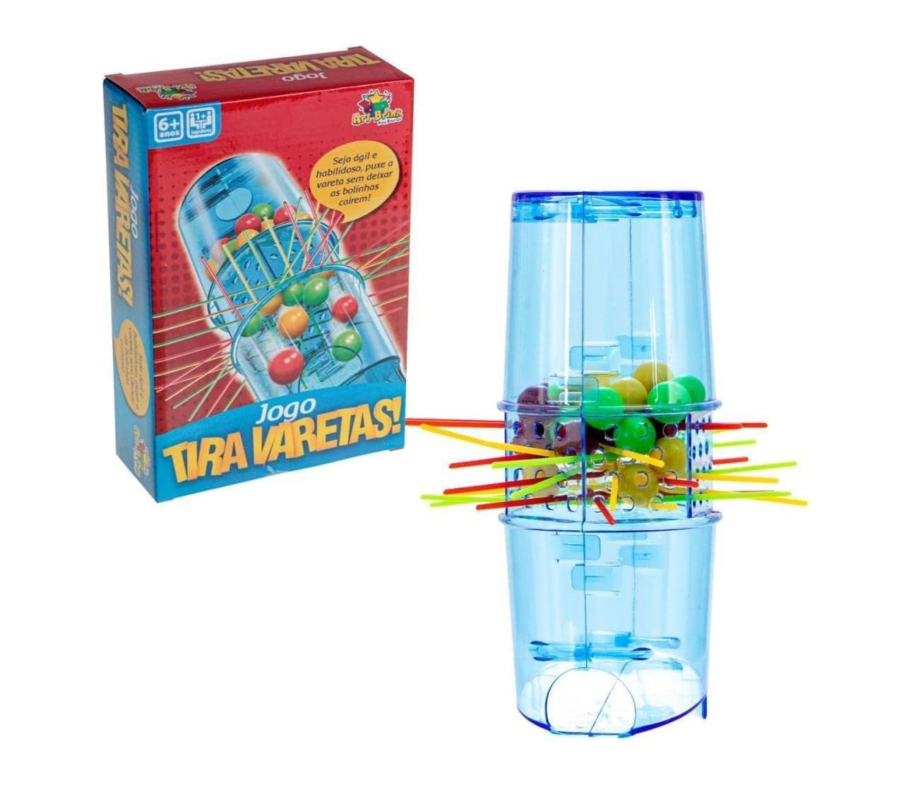 Pick up sticks and drop balls game for children