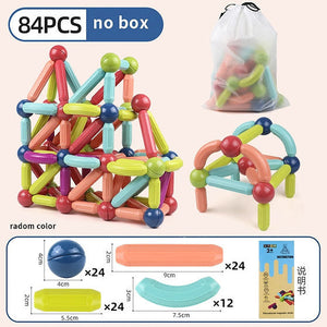 Magnetic sticks with balls – 84 pieces