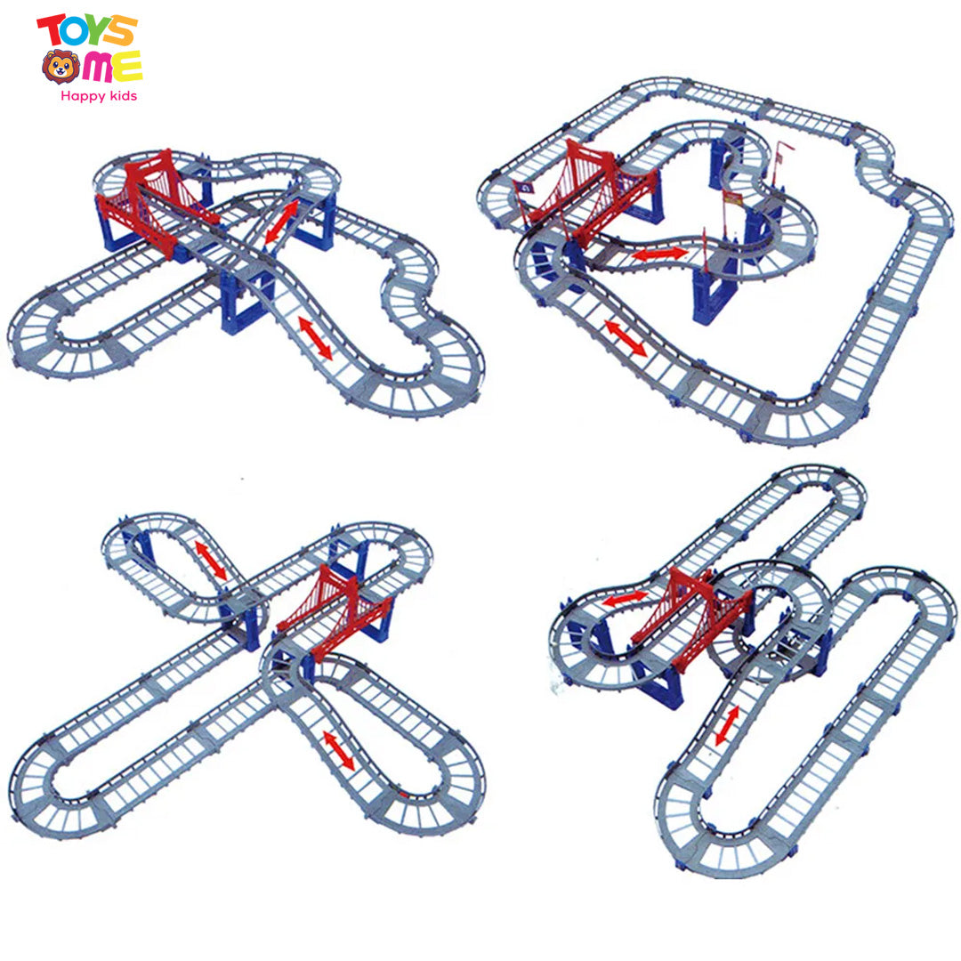 Race track with cars 140 pieces, three levels