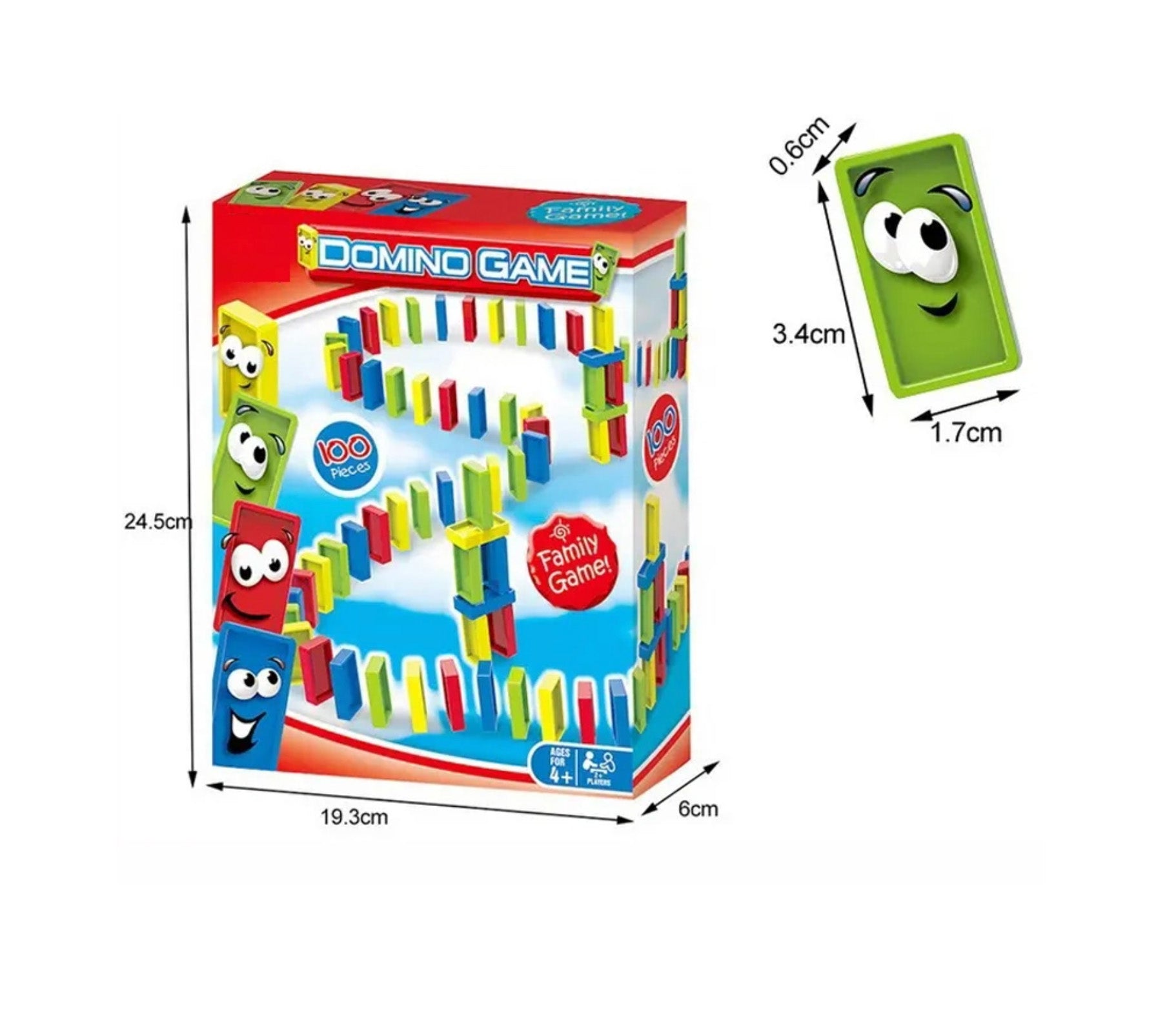 Board game box playing domino game