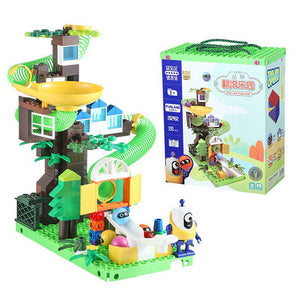 لعبة مكعبات تركيب للأطفال – لعبة مسار كرات تفاعلية