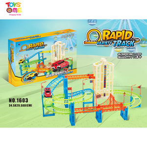 Railroad racing car lift track for kids